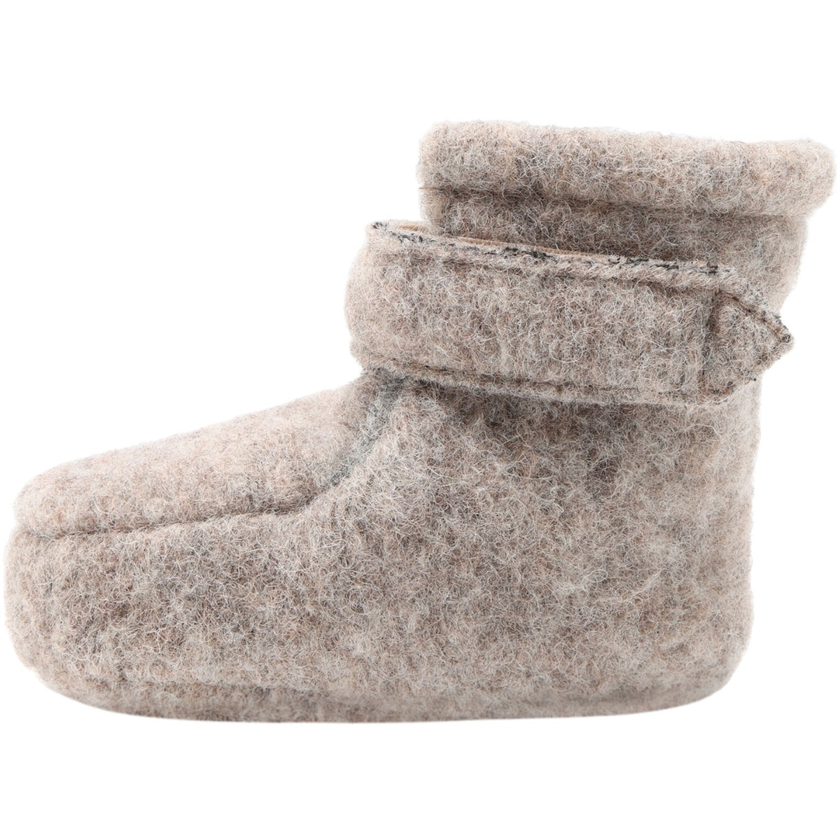 Huttelihut Camel Melange Støvler Ull M/ Borrelås