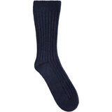 Huttelihut Dark Navy Ull Rib Strømper 2-Pakning