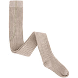 Huttelihut Camel Melange Ull Rib Stockings 2-Pakning