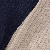 Huttelihut Dark Navy Ull Rib Stockings 2-Pakning
