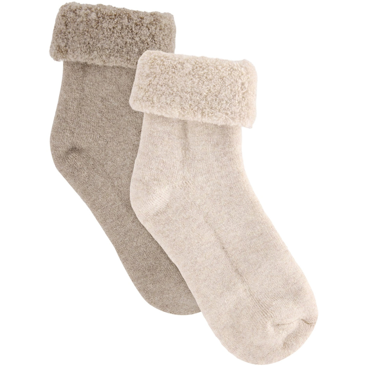 Huttelihut Camel Melange Ull Terry Strømper 2-Pakning