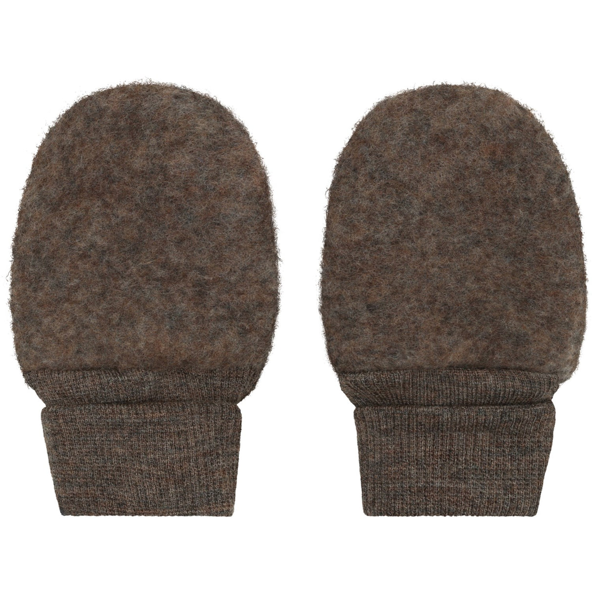 Huttelihut Brown Melange Votter Ull Fleece