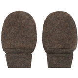 Huttelihut Brown Melange Votter Ull Fleece