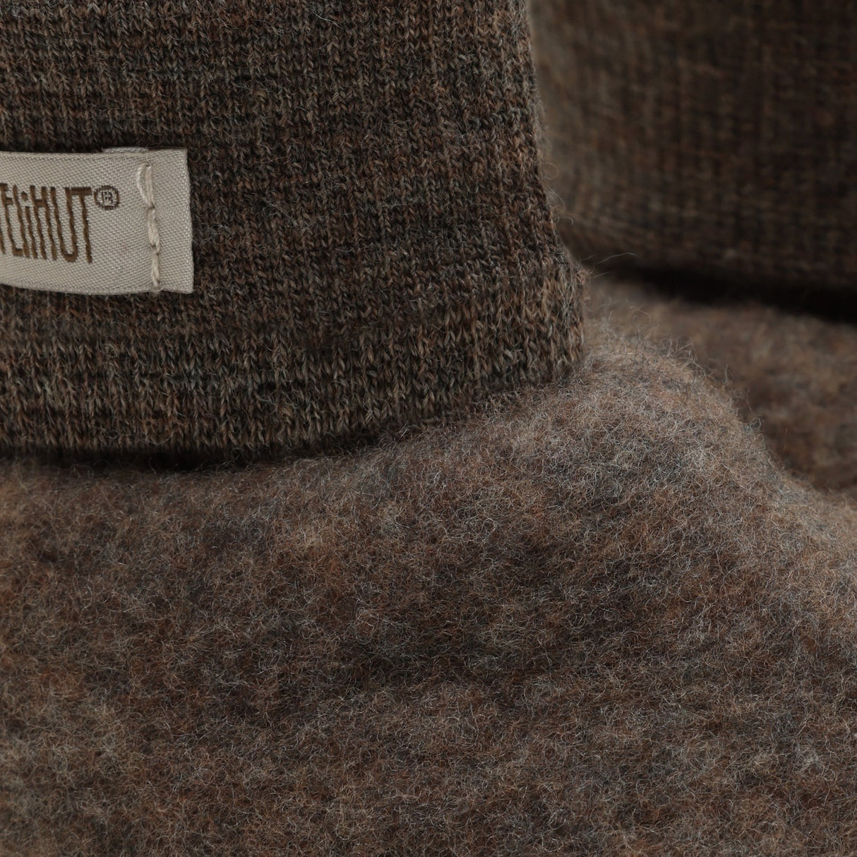 Huttelihut Brown Melange Footies Ull Fleece