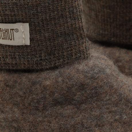 Huttelihut Brown Melange Footies Ull Fleece