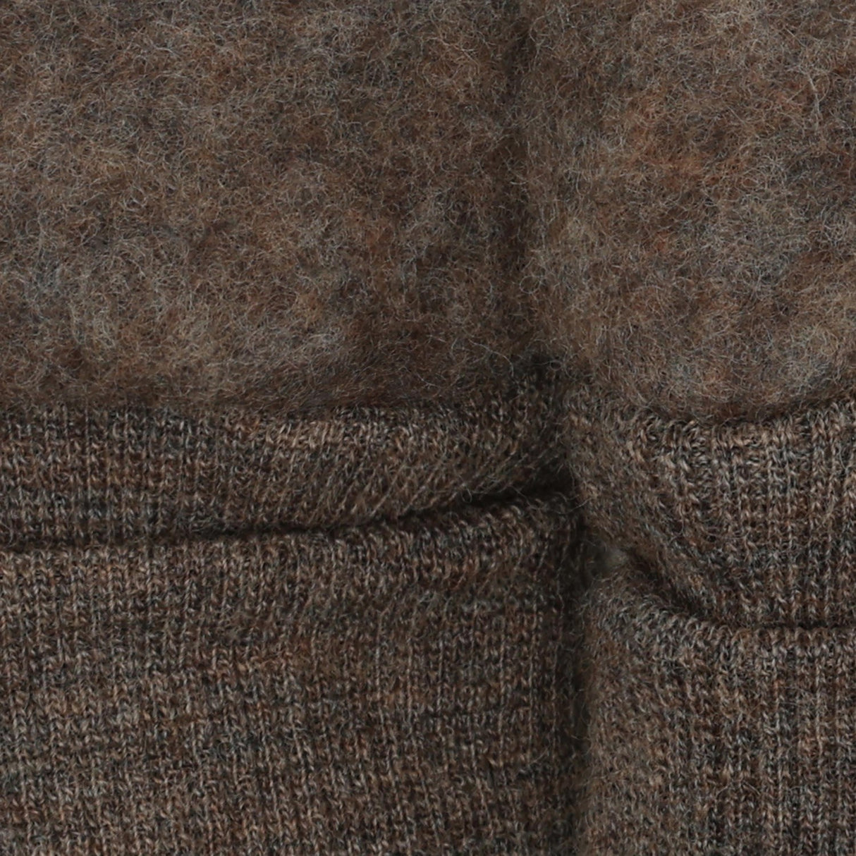 Huttelihut Brown Melange Votter Ull Fleece