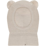Huttelihut Sand Melange Elefantlue Windstop Pompoms