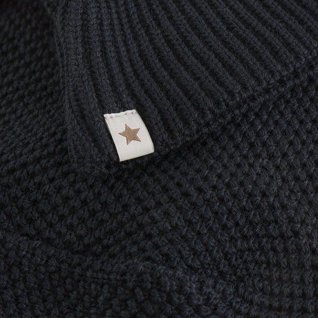 Huttelihut Dark Navy Elefantlue Ull Strikk Windstop