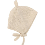 Huttelihut Off-White Bonnet Ears Alpaca Ull Strikk