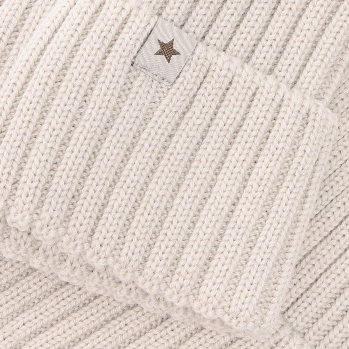 Huttelihut Sand Melange Beanie Ull Strikk