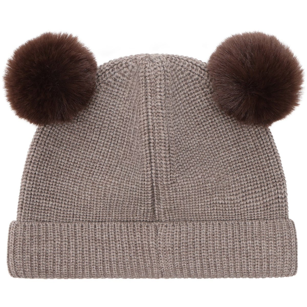 Huttelihut Cinder Melange Beanie Ull Strikk Pompoms