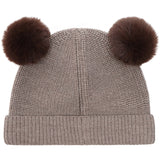 Huttelihut Cinder Melange Beanie Ull Strikk Pompoms