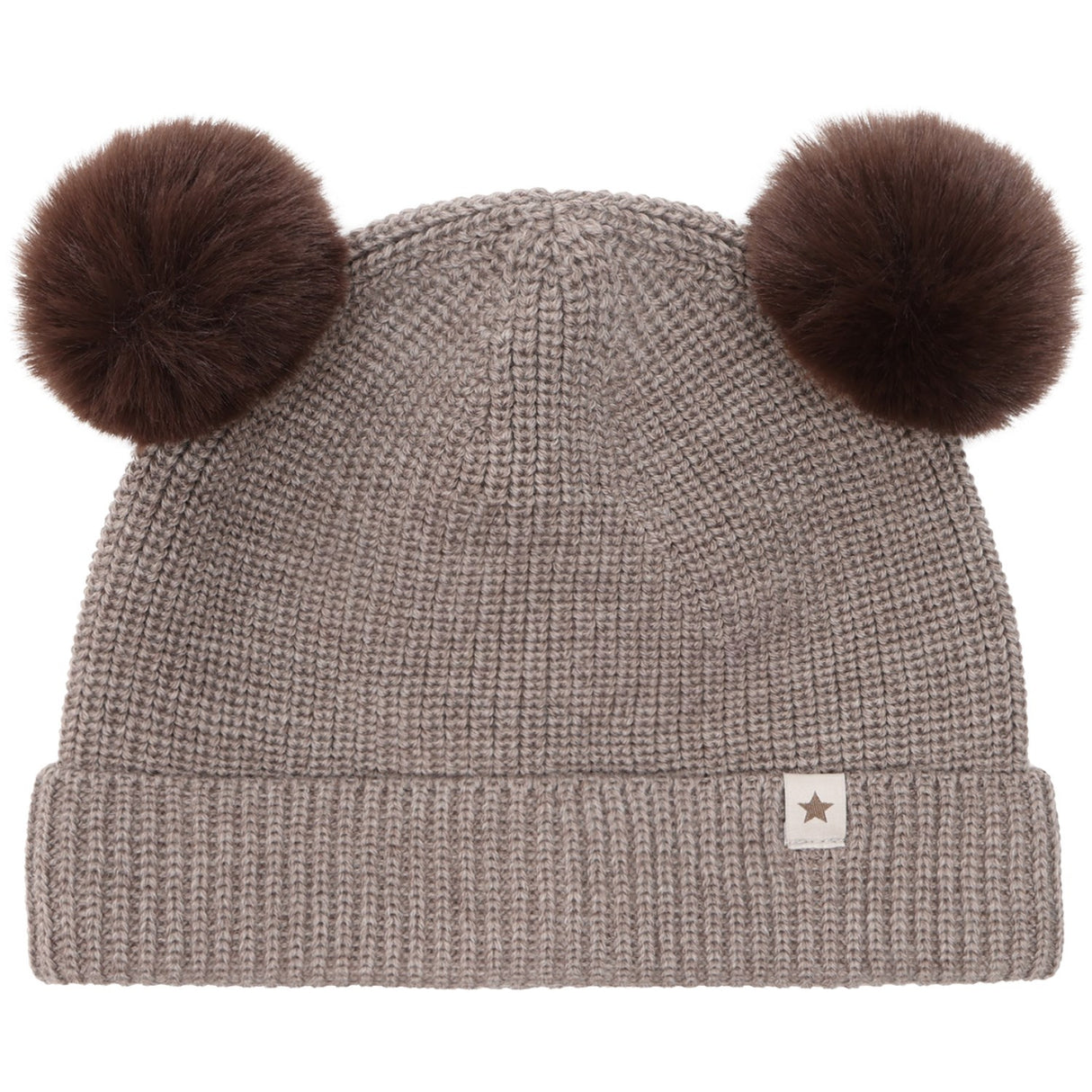 Huttelihut Cinder Melange Beanie Ull Strikk Pompoms