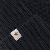 Huttelihut Dark Navy Beanie Ull Strikk