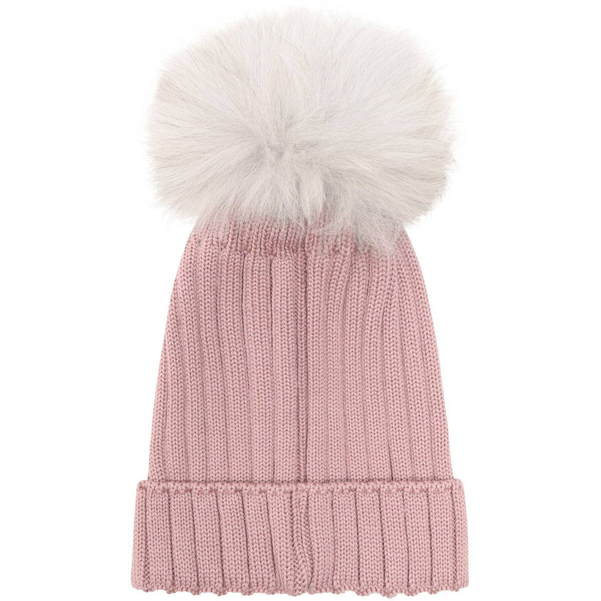 Huttelihut Woodrose Lue Strikk Alpaca Pompom