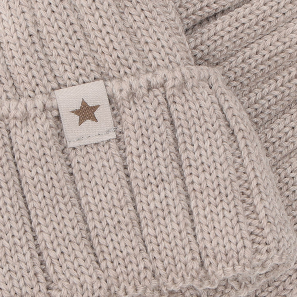 Huttelihut Camel Melange Lue Strikk Alpaca Pompom