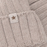 Huttelihut Camel Melange Lue Strikk Alpaca Pompom