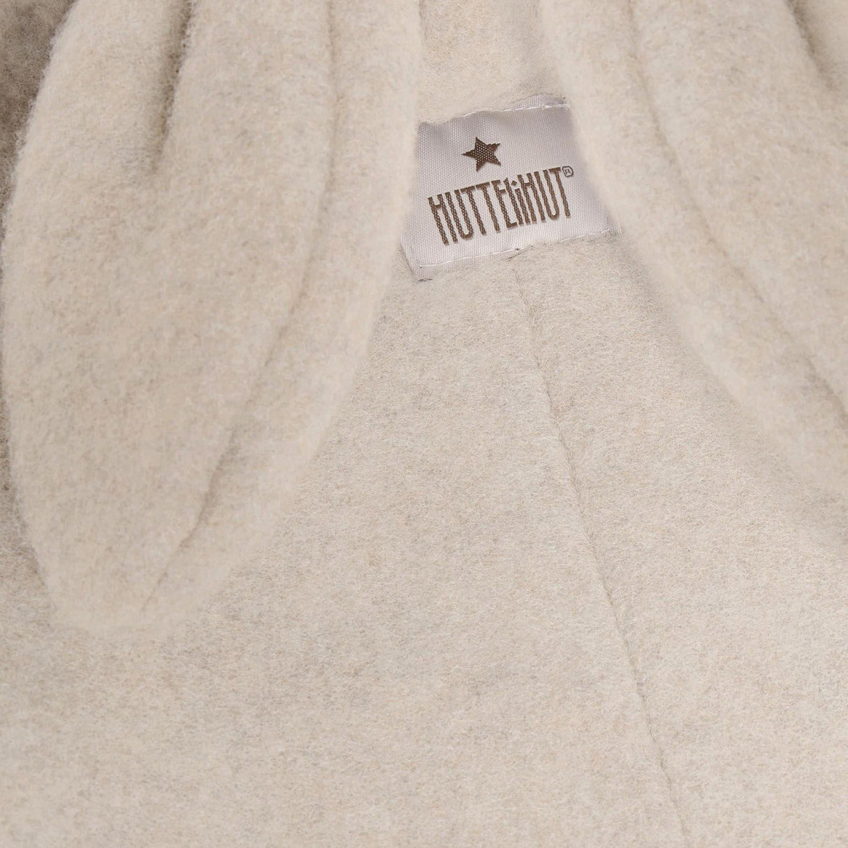 Huttelihut Camel Melange Klapvogn Drakt Ears Ull Fleece