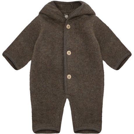Huttelihut Brown Melange Klapvogn Drakt Pixie Ull Fleece