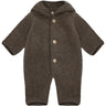 Huttelihut Brown Melange Klapvogn Drakt Pixie Ull Fleece