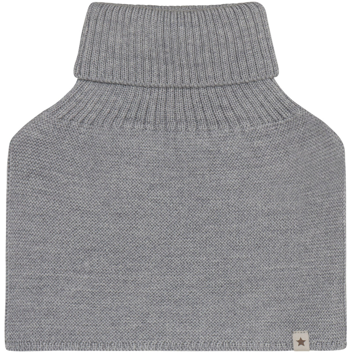 Huttelihut Medium Grey Melange Neck Warmer Ull Strikk