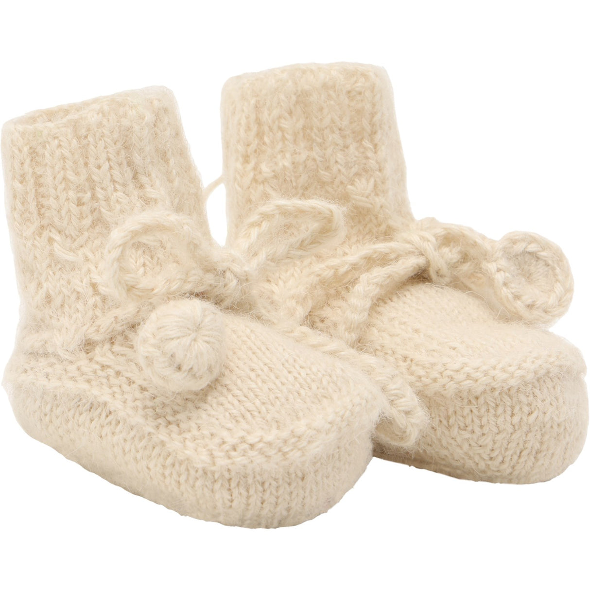 Huttelihut Off-White Footies Alpaca Ull Strikk