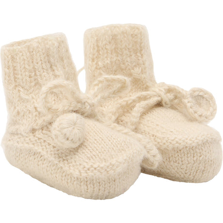 Huttelihut Off-White Footies Alpaca Ull Strikk