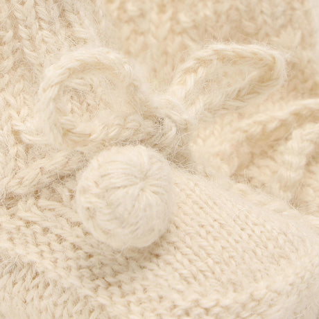 Huttelihut Off-White Footies Alpaca Ull Strikk
