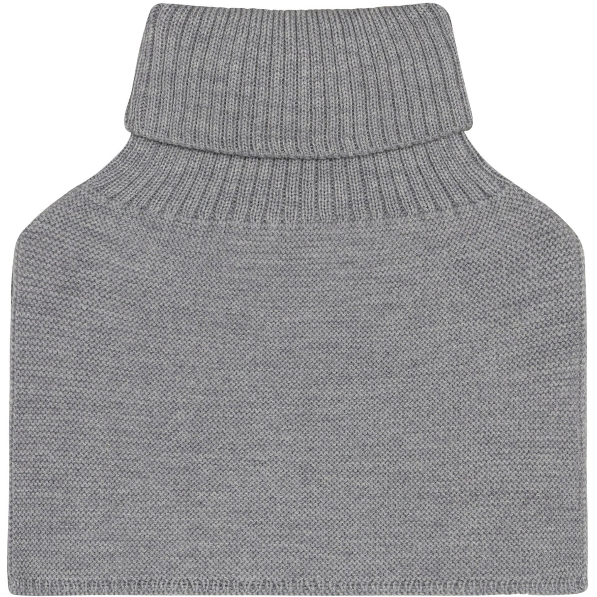 Huttelihut Medium Grey Melange Neck Warmer Ull Strikk