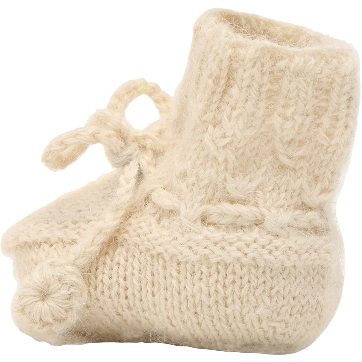 Huttelihut Off-White Footies Alpaca Ull Strikk