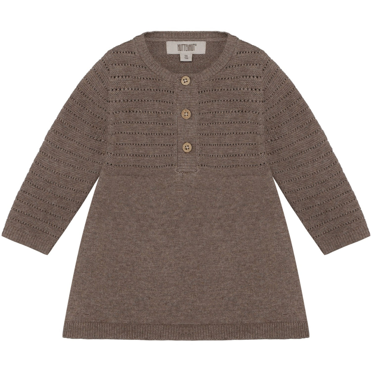 Huttelihut Cinder Melange Kjole Ls Strikk M/ Ull