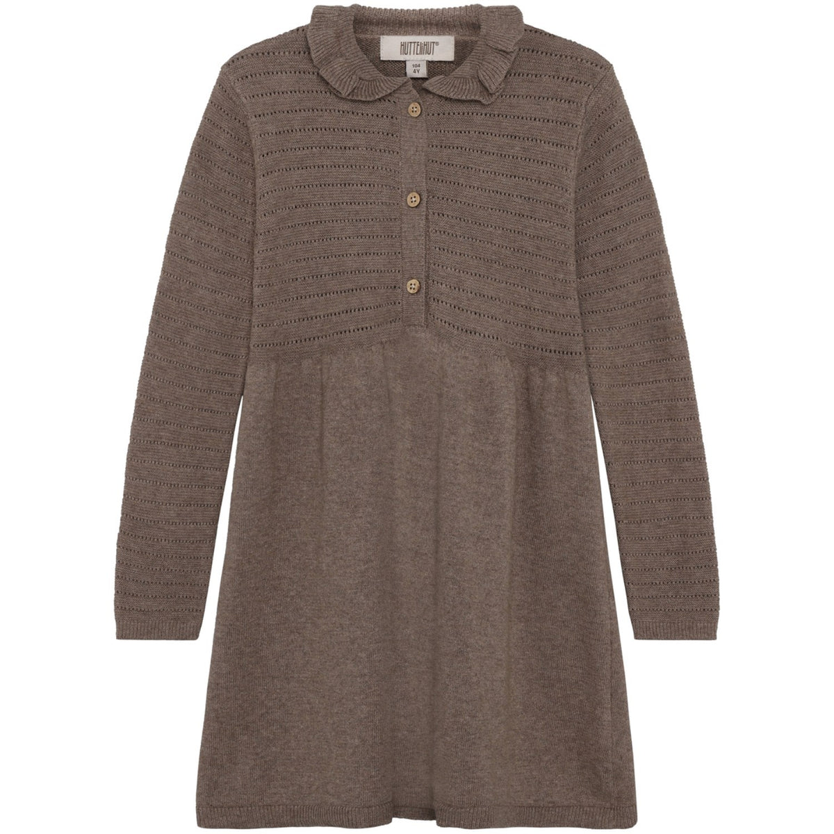 Huttelihut Cinder Melange Kjole Ls Strikk M/ Ull