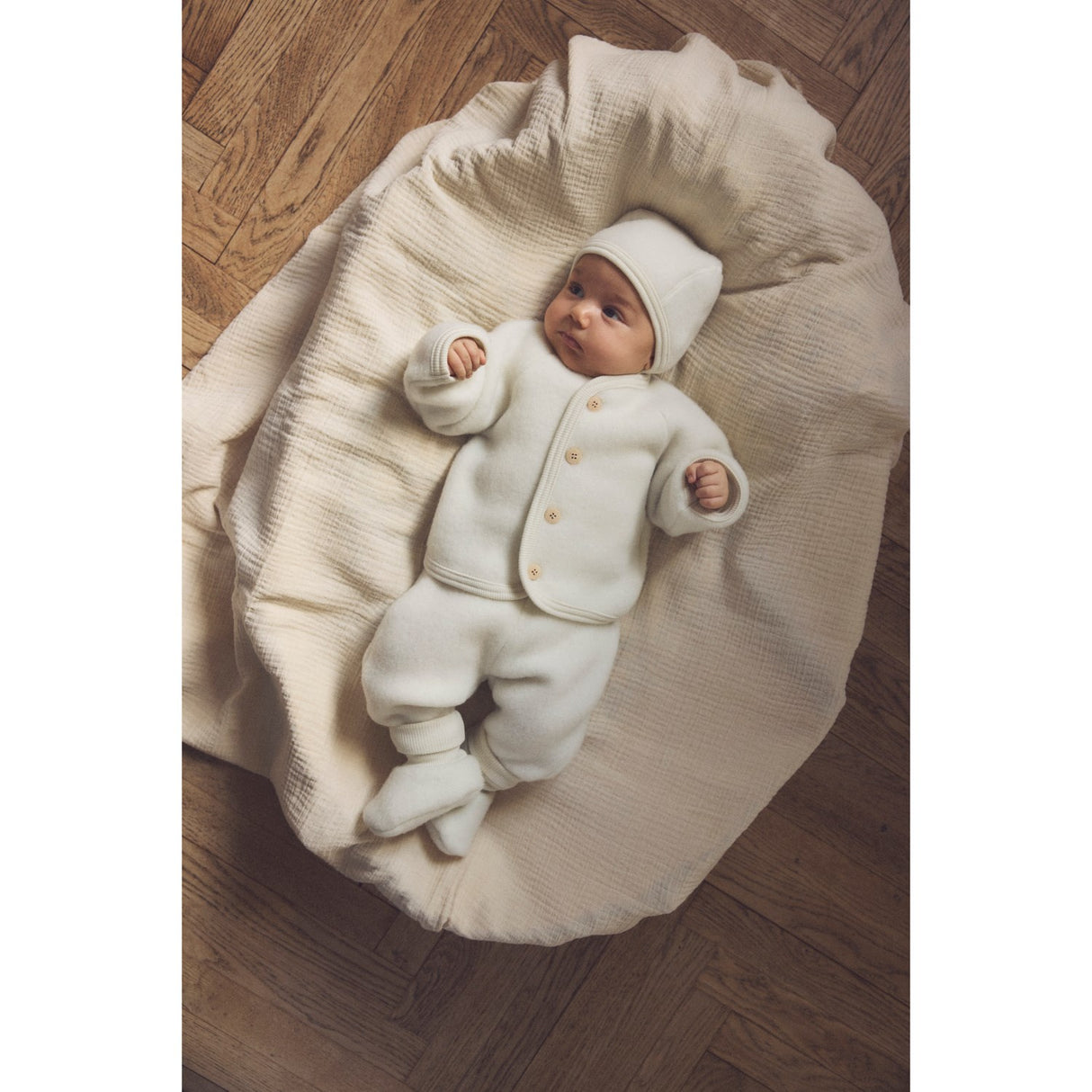 Huttelihut Tofu Jakke Ull Fleece M/ Knapper