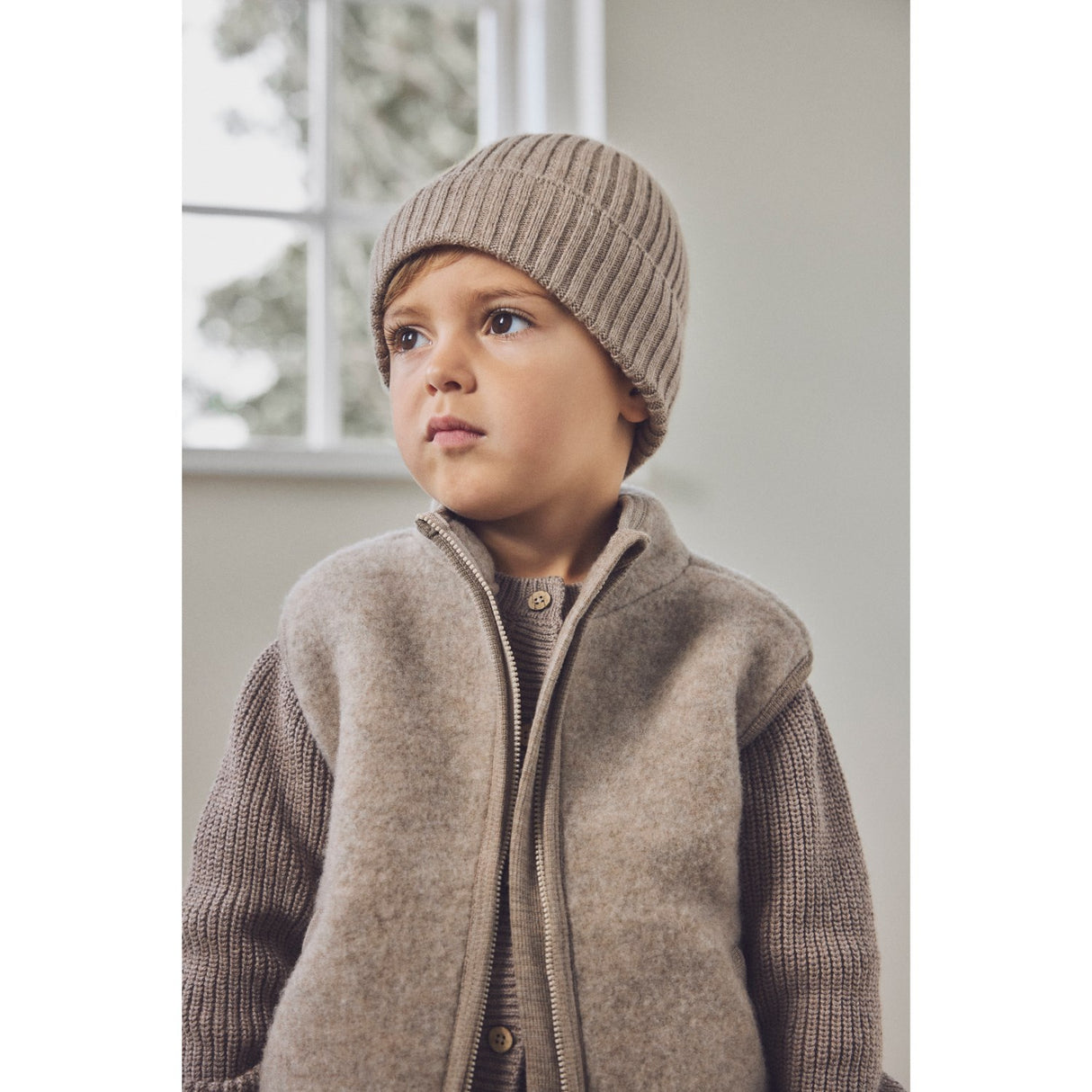 Huttelihut Cinder Melange Beanie Ull Strikk