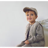 Huttelihut Camel Melange Vest Ull Teddybjørn M/ Lining