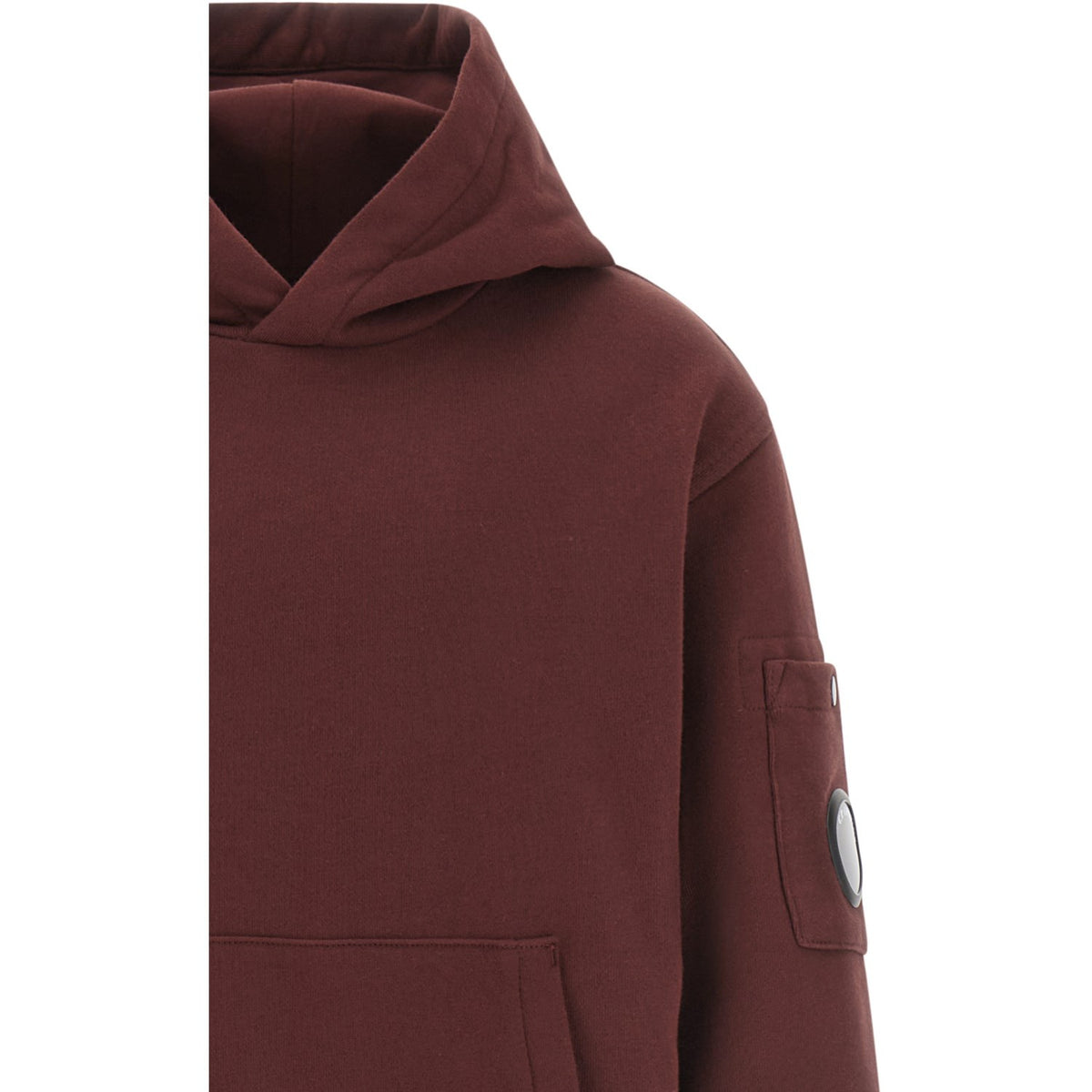 C.P. Company Borgogna Red Collegegenser W/Hood