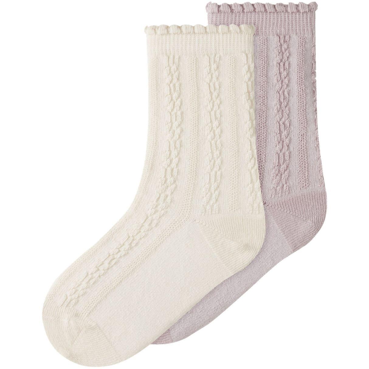 Lil'Atelier Turtledove Hushed Violet Nmfkendra 2-Pakning Strømper Lil