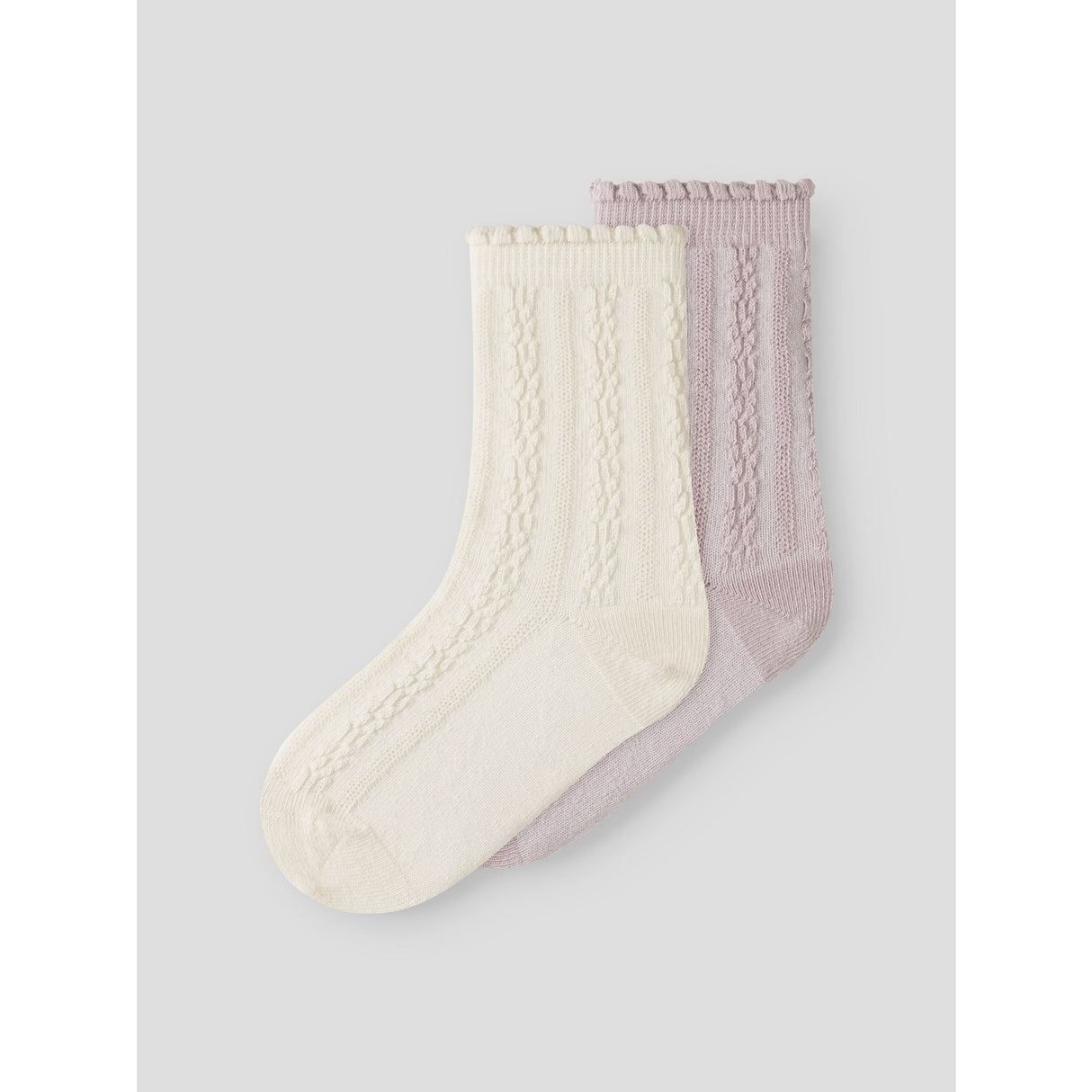 Lil'Atelier Turtledove Hushed Violet Nmfkendra 2-Pakning Strømper Lil