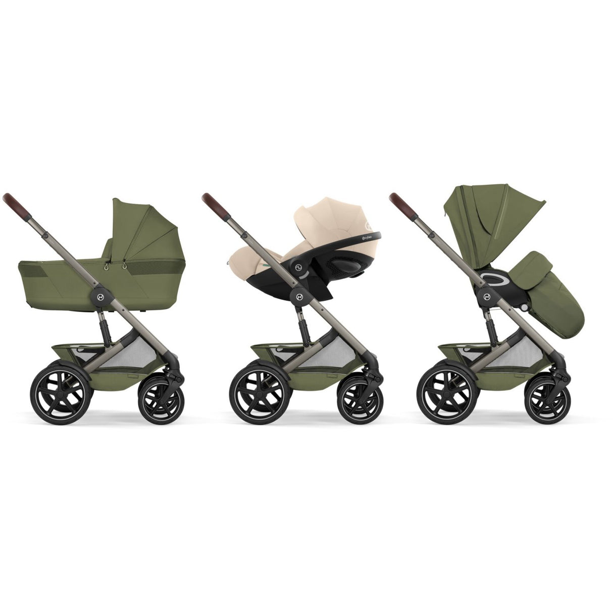Cybex Moss Green Talos S Lux Tpe Inklusiv Foldbar Cot