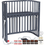 babybay® Grey Varnished Boxspring Comfort Plus Co-sleeper