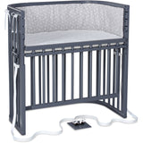 babybay® Grey Varnished Boxspring Comfort Plus Co-sleeper