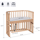 babybay® Natural Varnished Maxi Comfort Plus Co-sleeper