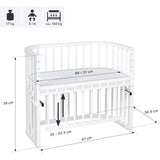 babybay® White Varnished Maxi Comfort Plus Co-sleeper
