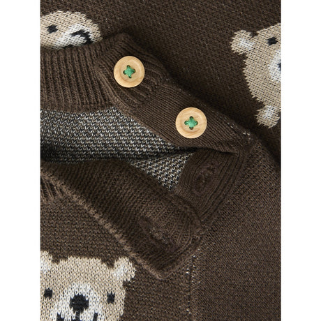 Name It Chocolate Brown Nbmneil Ls Strikk Topp