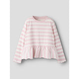 Name It Parfait Pink Cloud Dancer Nmfnilje Ls Peplum Topp