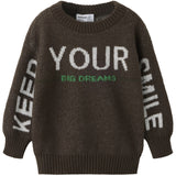 Name It Chocolate Brown Nmmnoah Ls Loose Strikk