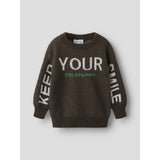 Name It Chocolate Brown Nmmnoah Ls Loose Strikk