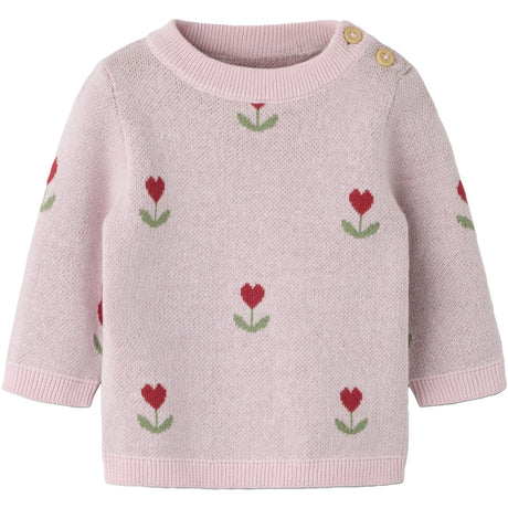 Name It Parfait Pink Nbfnela Ls Strikk Topp