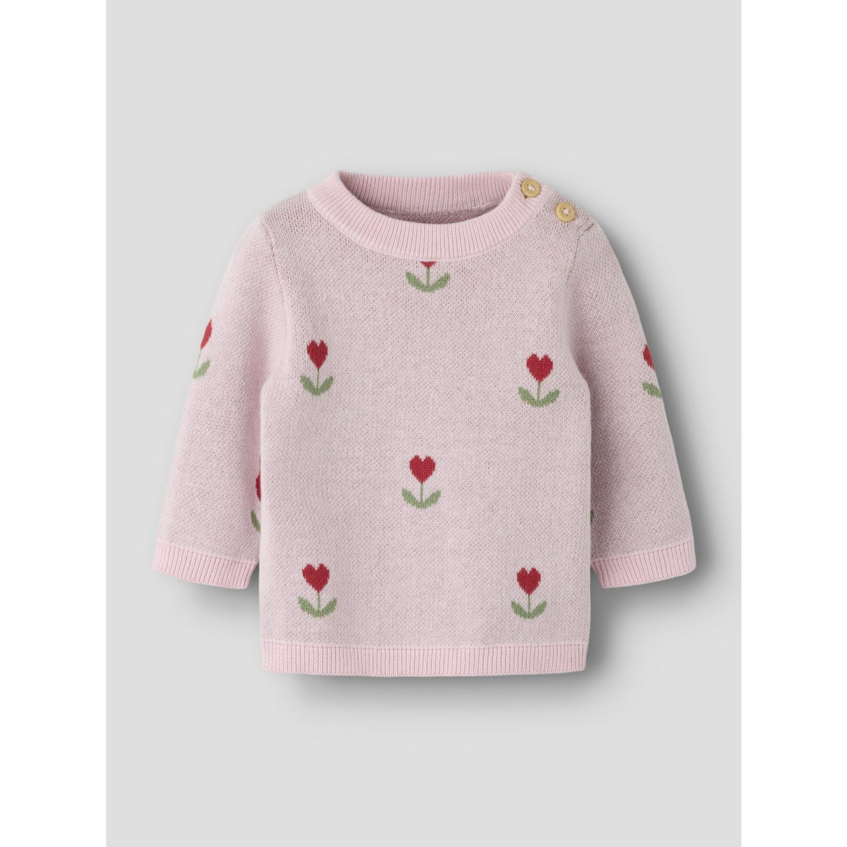 Name It Parfait Pink Nbfnela Ls Strikk Topp