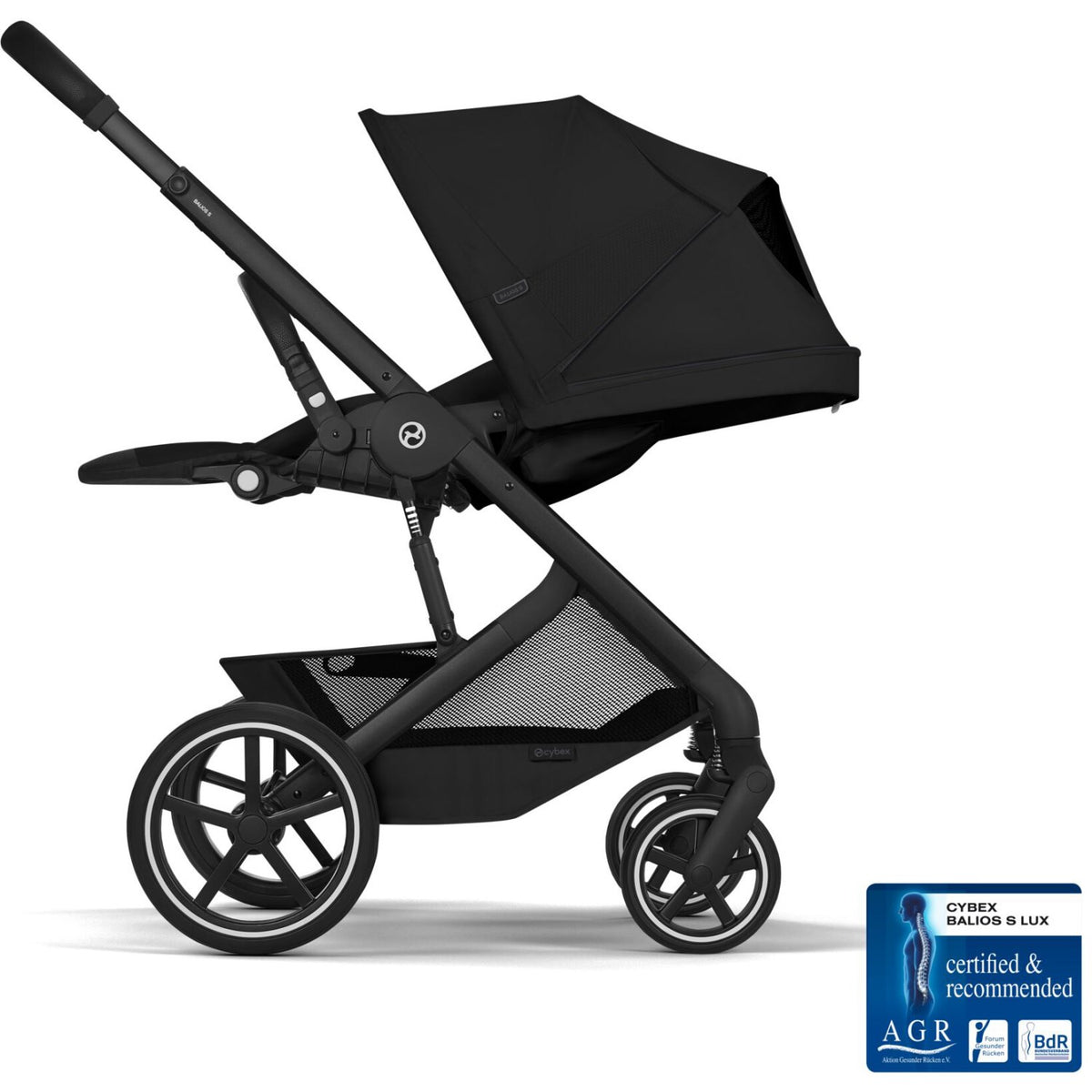 Cybex Moon Black Balios S Lux Blk Inklusiv Foldbar Cot